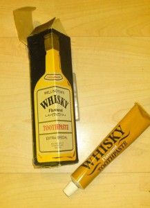 Zahnpastatube mit Whiskyaroma