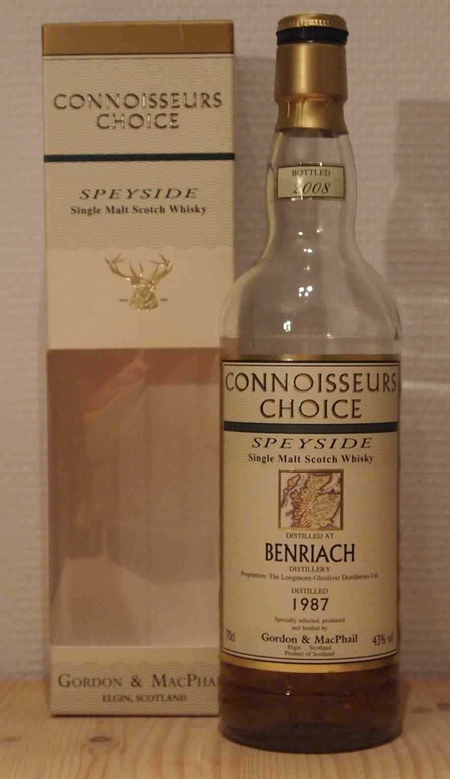 Benriach 21yo Gordon & MacPhail Connoisseurs Choice 1987 Benriach 21yo Gordon & MacPhail Connoisseurs Choice 1987