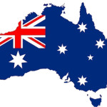 fahne landkarte australien