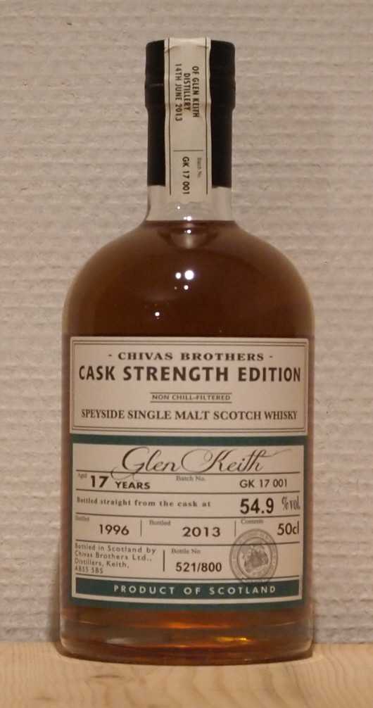 Whisky Glen Keith 17yo Chivas Cask Strength Edition GK 17001 Single Malt Whisky Glen Keith 17yo Chivas Cask Strength Edition GK 17001