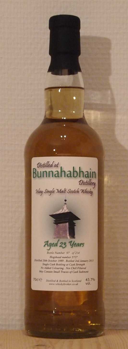 Whisky Bunnahabhain 23yo Whiskybroker, 1989 Single Malt Whisky Bunnahabhain 23yo Whiskybroker, 1989