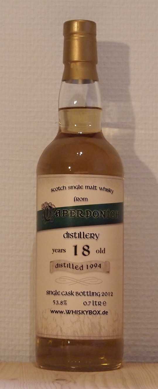 Whisky Caperdonich 18yo, Whiskybox, 1994 Single Malt Whisky Caperdonich 18yo, Whiskybox, 1994