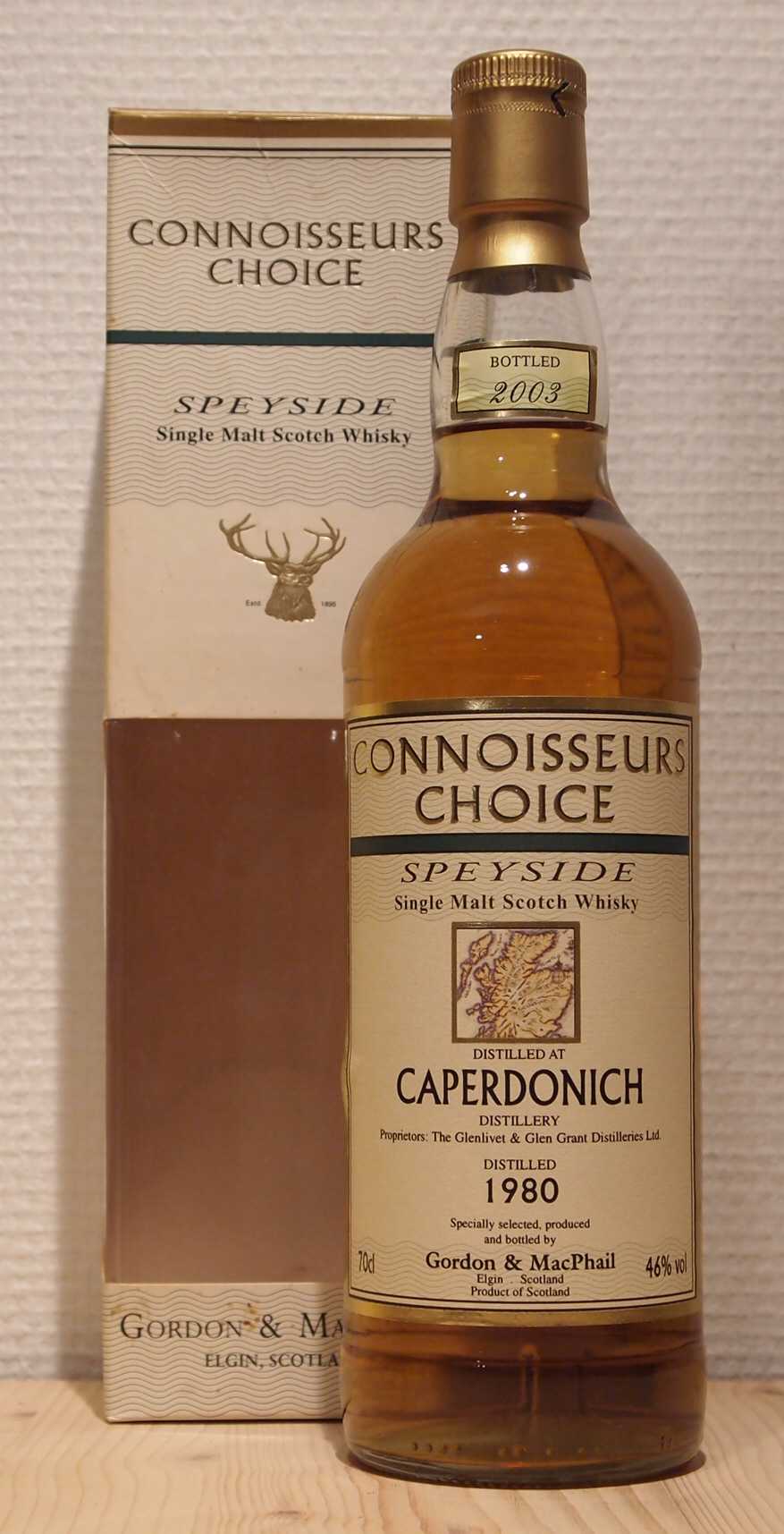 Whisky Caperdonich 23yo, G&M, CC, 1980 Single Malt Whisky Caperdonich 23yo, Gordon & MacPhail, Connoisseurs Choice, 1980