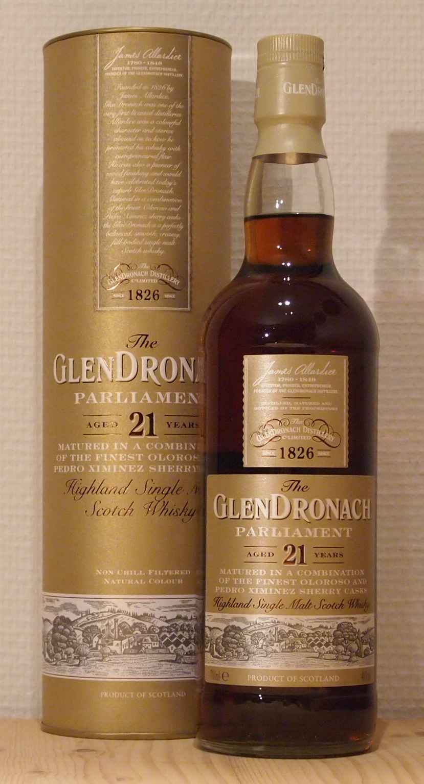 Whisky Glendronach 21yo Parliament Single Malt Whisky Glendronach 21yo Parliament
